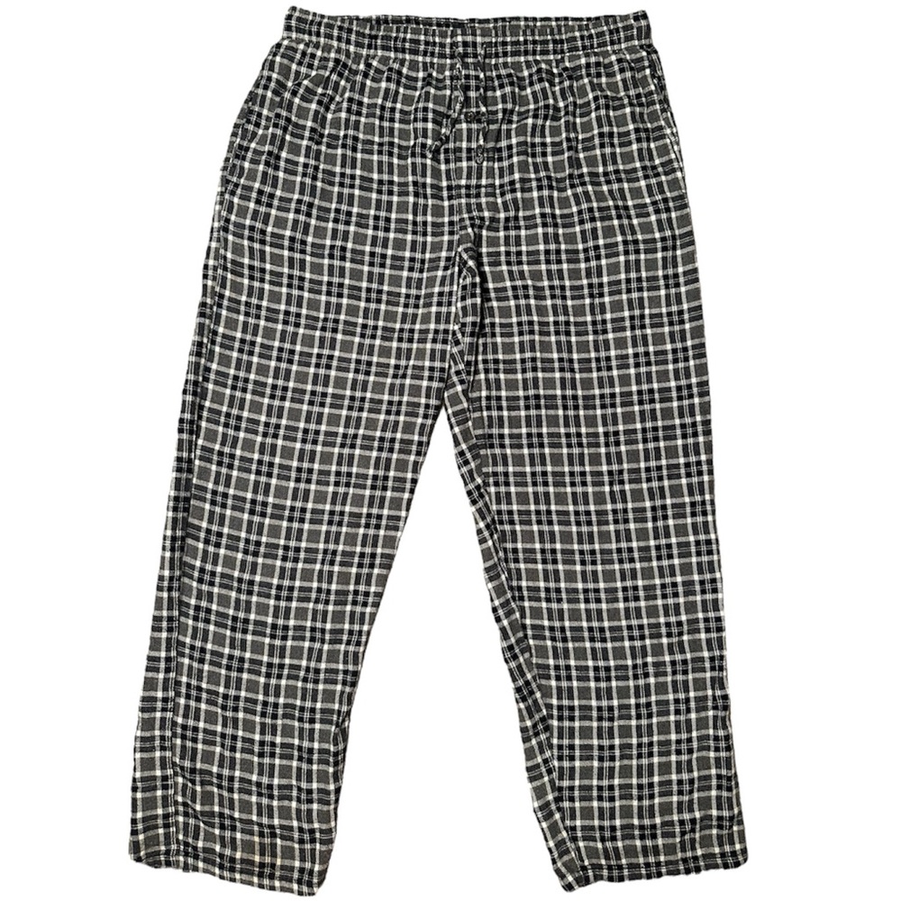 Faded Glory Men's Black Pajama Pants Lounge Sleep Bottoms Soft Size Medium